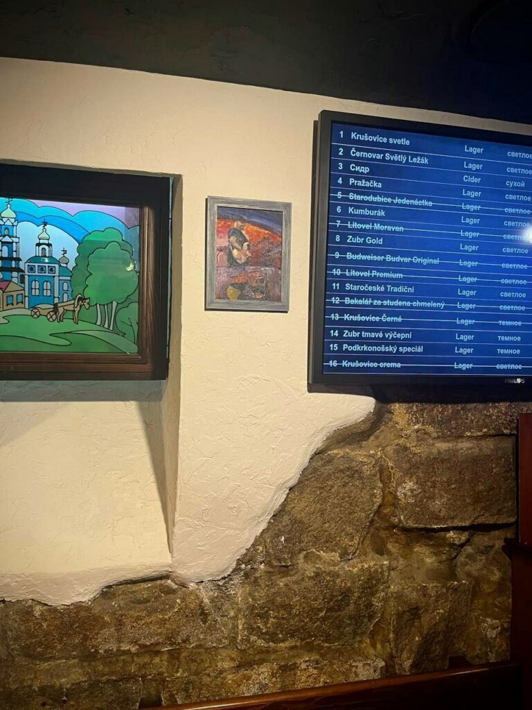 Картина Екатерины Кислициной в баре Pils Live Bar
