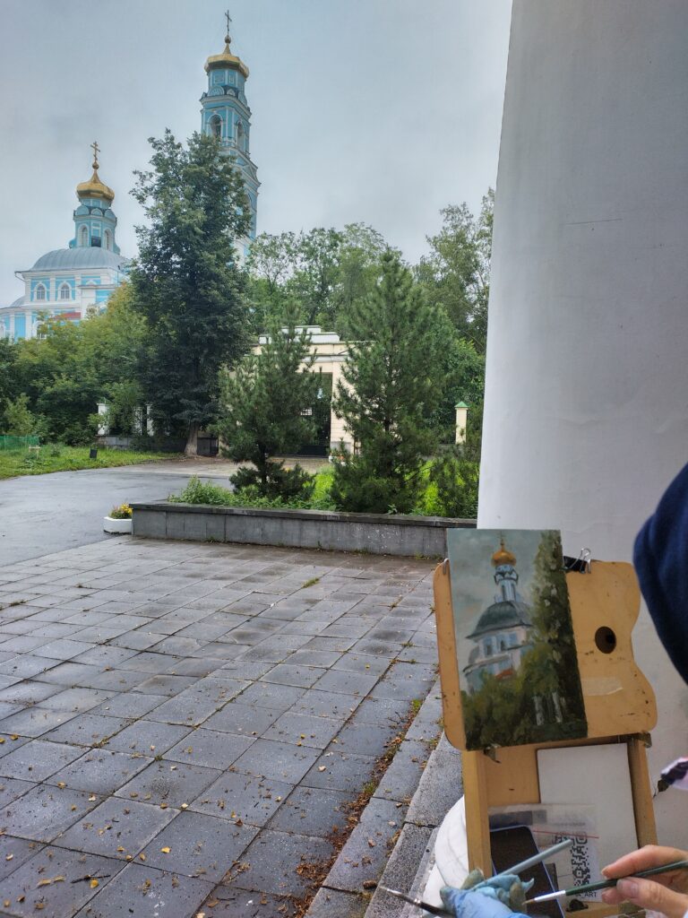 Пленэр художников у Храма Вознесения Господня